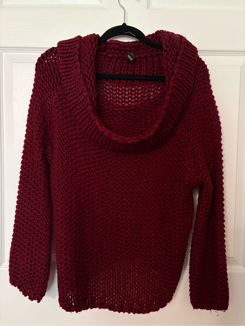 Windsor Burgundy Chunky Cowl Sweater